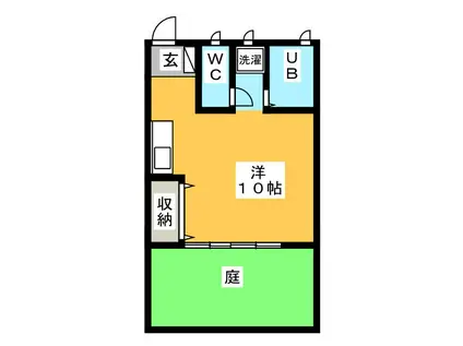 レスコ桜(ワンルーム/1階)の間取り写真