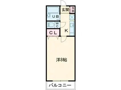 リブレ藤井寺(1K/3階)の間取り写真