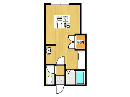 大昭グリンヒル3(ワンルーム/2階)の間取り写真