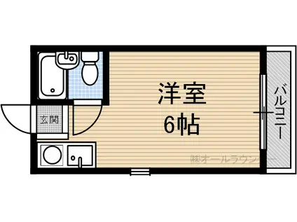 レナジア摂津(ワンルーム/3階)の間取り写真