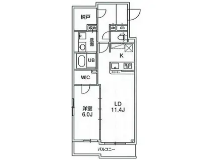 N-STAGE NERIMAKITAMACHI(1LDK/7階)の間取り写真