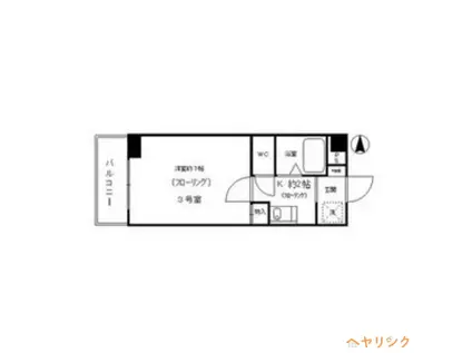 エスポワール名古屋(1K/4階)の間取り写真