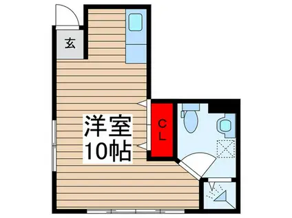 江守マンション(ワンルーム/1階)の間取り写真