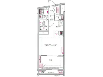ベルシードステアー西早稲田(1LDK/2階)の間取り写真