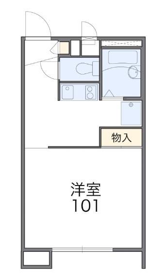 レオパレスプログレスIN(1K/2階)の間取り写真