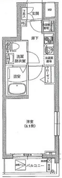 アイル新宿 4階階 間取り