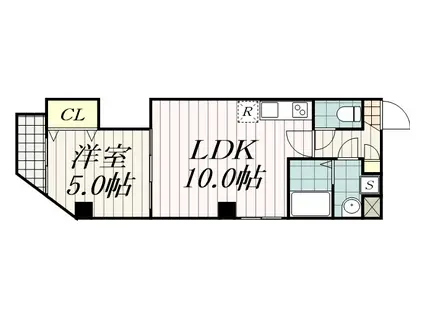 カイテキースⅢ(1LDK/6階)の間取り写真