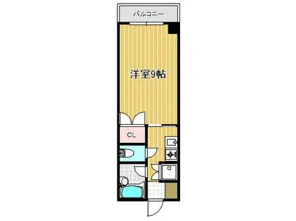 グランブルー(1K/5階)の間取り写真