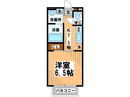 ホワスト井の頭(1K/1階)の間取り写真