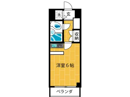 セシーズイシイ8(ワンルーム/4階)の間取り写真