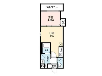 EN中村公園(1LDK/1階)の間取り写真