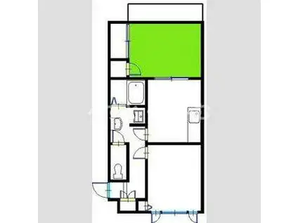 カサベルデTYO(2DK/2階)の間取り写真