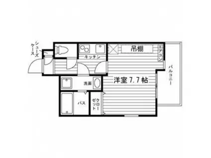アヴェニール住吉(1K/1階)の間取り写真