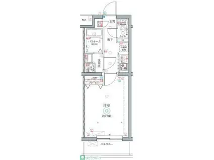 クレヴィスタ立石II(1K/2階)の間取り写真