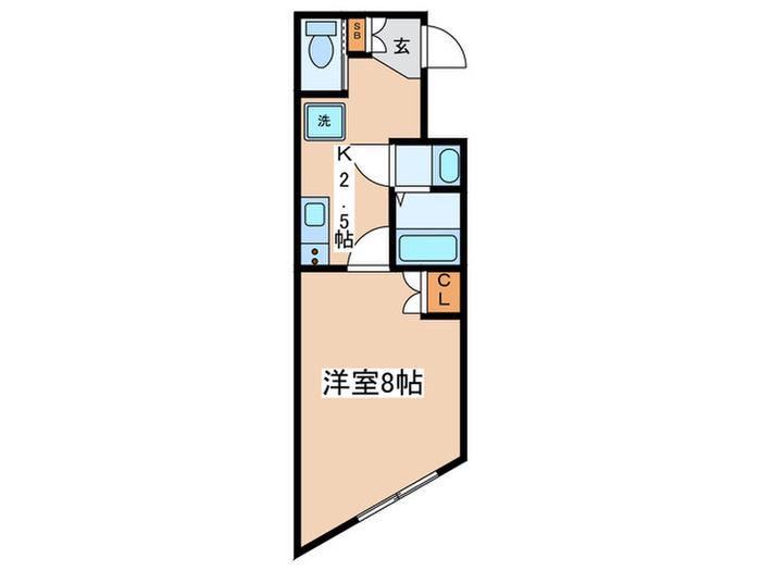 プロス千歳烏山 らしくらす(1K/3階)の間取り写真