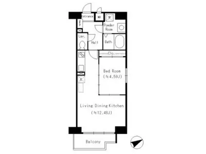 ルーエ千種(1LDK/9階)の間取り写真