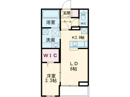 パークヒルズ(1LDK/2階)の間取り写真