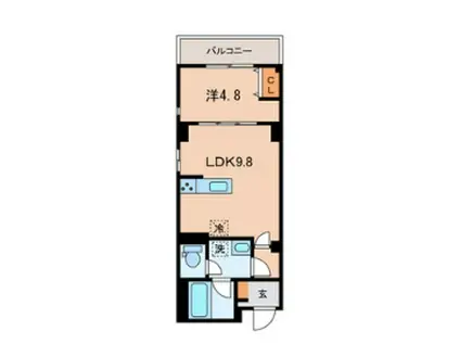 カーサ・ブランカ北斎(1LDK/2階)の間取り写真