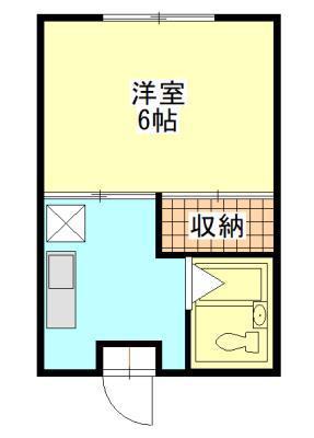 石川ビル(1K/2階)の間取り写真