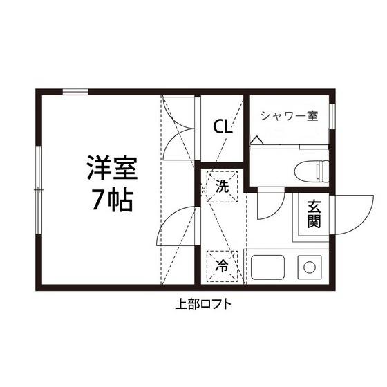 エスパスヴェール(1K/1階)の間取り写真