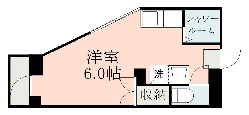 田上中央ビル(1K/3階)の間取り写真