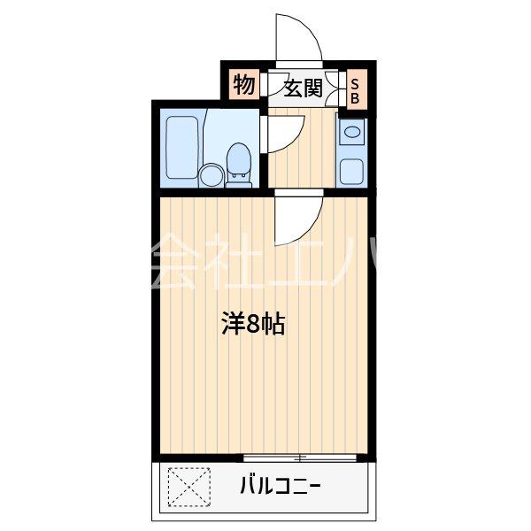 ワコーレ川口V(1K/2階)の間取り写真