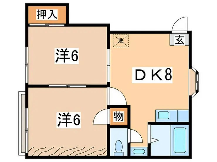 ハイツウエスト 1階階 間取り