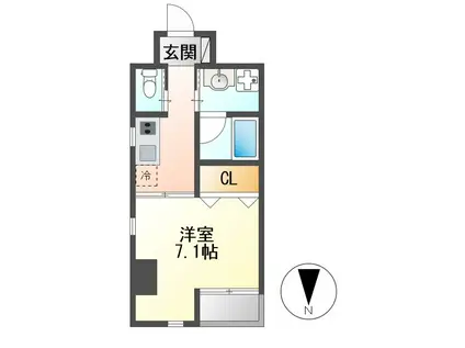 PARA HEROS(1K/5階)の間取り写真