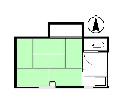 中島アパート(1K/2階)の間取り写真