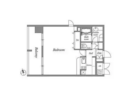 HF東新宿レジデンス(1K/12階)の間取り写真