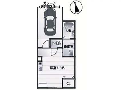 MAISON HEUREUSE 久留麻1ST(ワンルーム/1階)の間取り写真