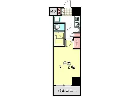 ヴェルステージ大宮(1K/8階)の間取り写真