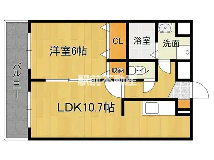 ファインエース姪浜II(1LDK/8階)の間取り写真