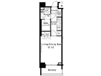 パークアクシス浜松町(1K/5階)の間取り写真