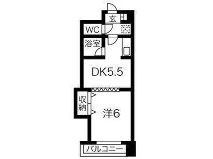 ル・セーヌ札幌(1DK/4階)の間取り写真