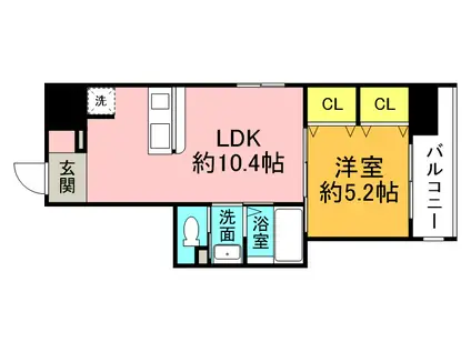 FERIO APM(1LDK/2階)の間取り写真