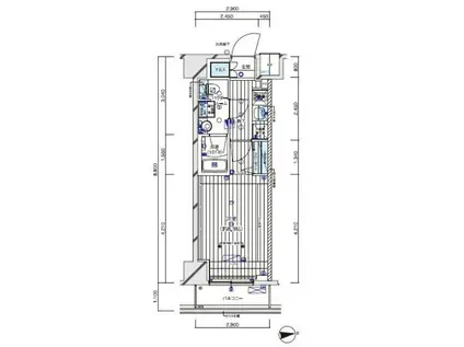 メインステージ八広II(1K/3階)の間取り写真