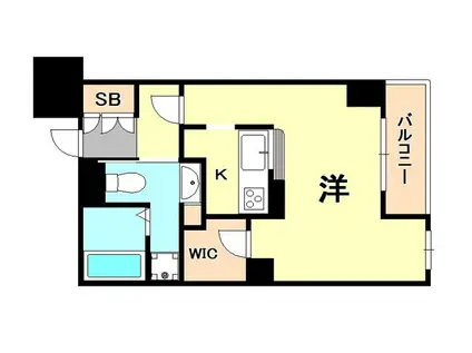 オーキッドレジデンス神戸三宮(ワンルーム/6階)の間取り写真