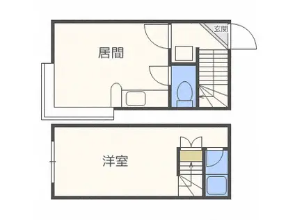 ベルビーコートひばりが丘(1DK/1階)の間取り写真