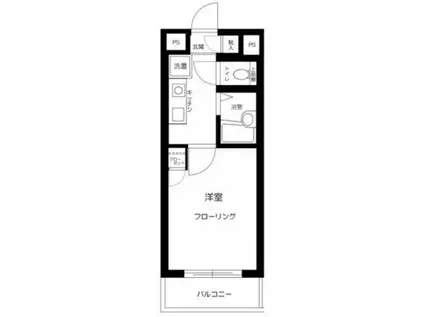スカイコート新宿落合第6(1K/4階)の間取り写真