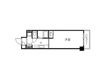 HF久屋大通レジデンス(1K/4階)の間取り写真