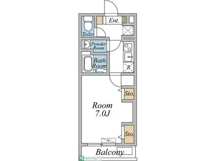 リブリ・FINEIII(1K/3階)の間取り写真