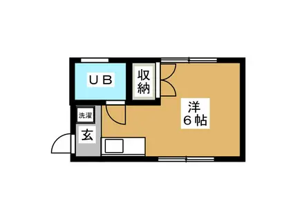 佐々木コーポ(ワンルーム/2階)の間取り写真