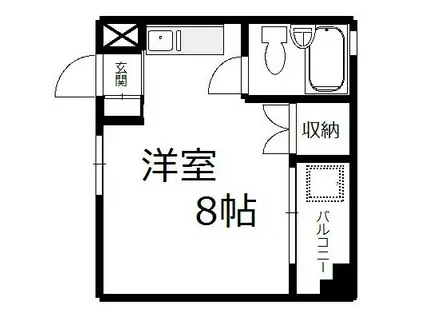 チェリーヒルズ21(ワンルーム/3階)の間取り写真