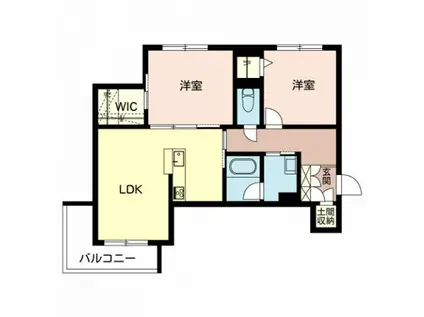 シャーメゾン山紫楼(2LDK/3階)の間取り写真