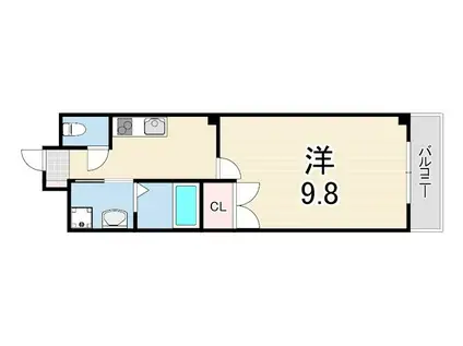 LA FORTE OKABA(1K/2階)の間取り写真