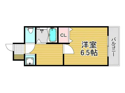 アクロス塚本リヴィエール(1K/7階)の間取り写真