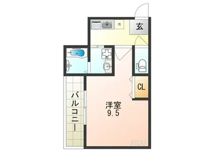 フジパレス住ノ江駅南III番館(1K/1階)の間取り写真