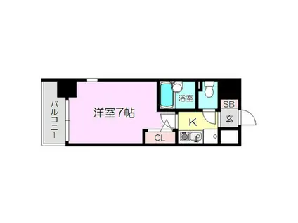 エスリード新大阪第7(1K/7階)の間取り写真