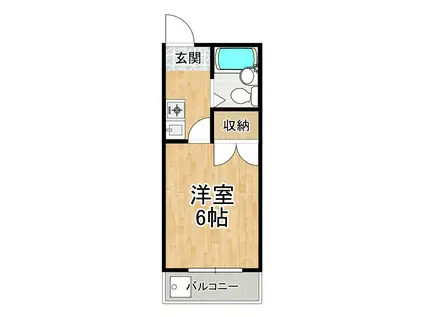 コーポパサージュ(1K/3階)の間取り写真